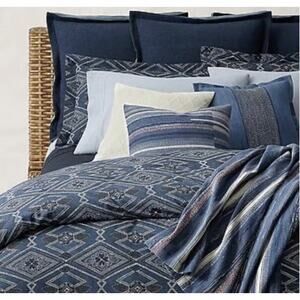 Ralph Lauren King Duvet Cover Francois Blue New
